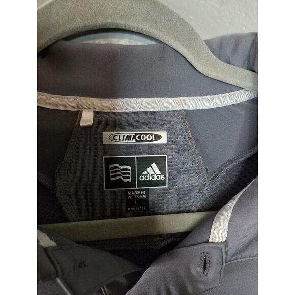 Adidas Men's Gray Climacool TPC Scottsdale Short Sleeve Polo Size large - Picture 4 of 9